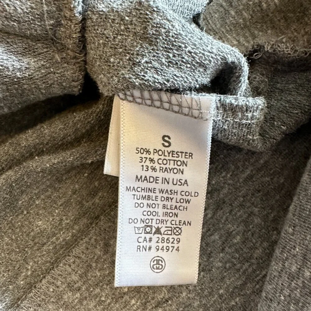 Vintage Stussy Gray Hoodie with Surf Back Graphic - Size S - Picture 7 of 9
